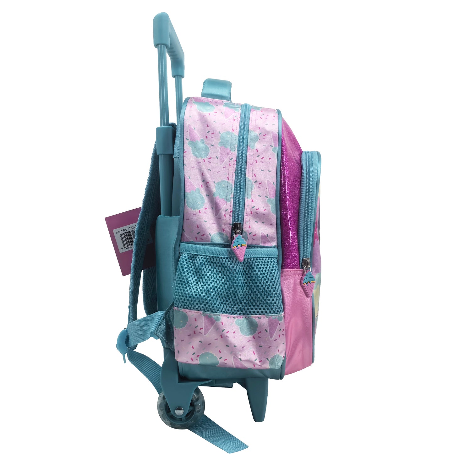 Purple Princess Back to School Trolley Backpack Set 2 Pcs 13 Inch || مجموعة جنطة ترولي الاميرة البنفسجية 2 قطع حجم كبير 13 انش