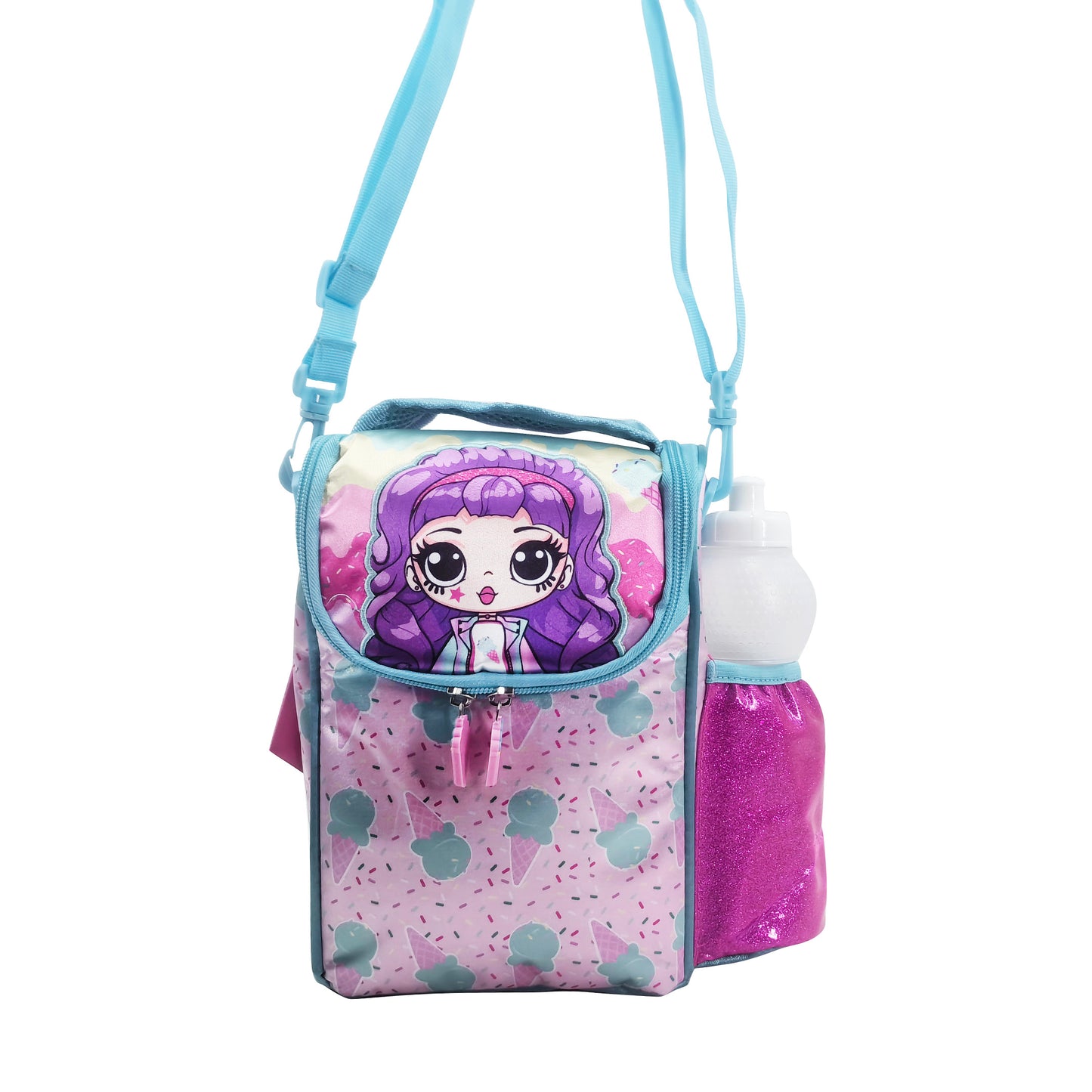 Purple Princess Sling Lunch Bag || جنطة اكل كتف الاميرة البنفسجية