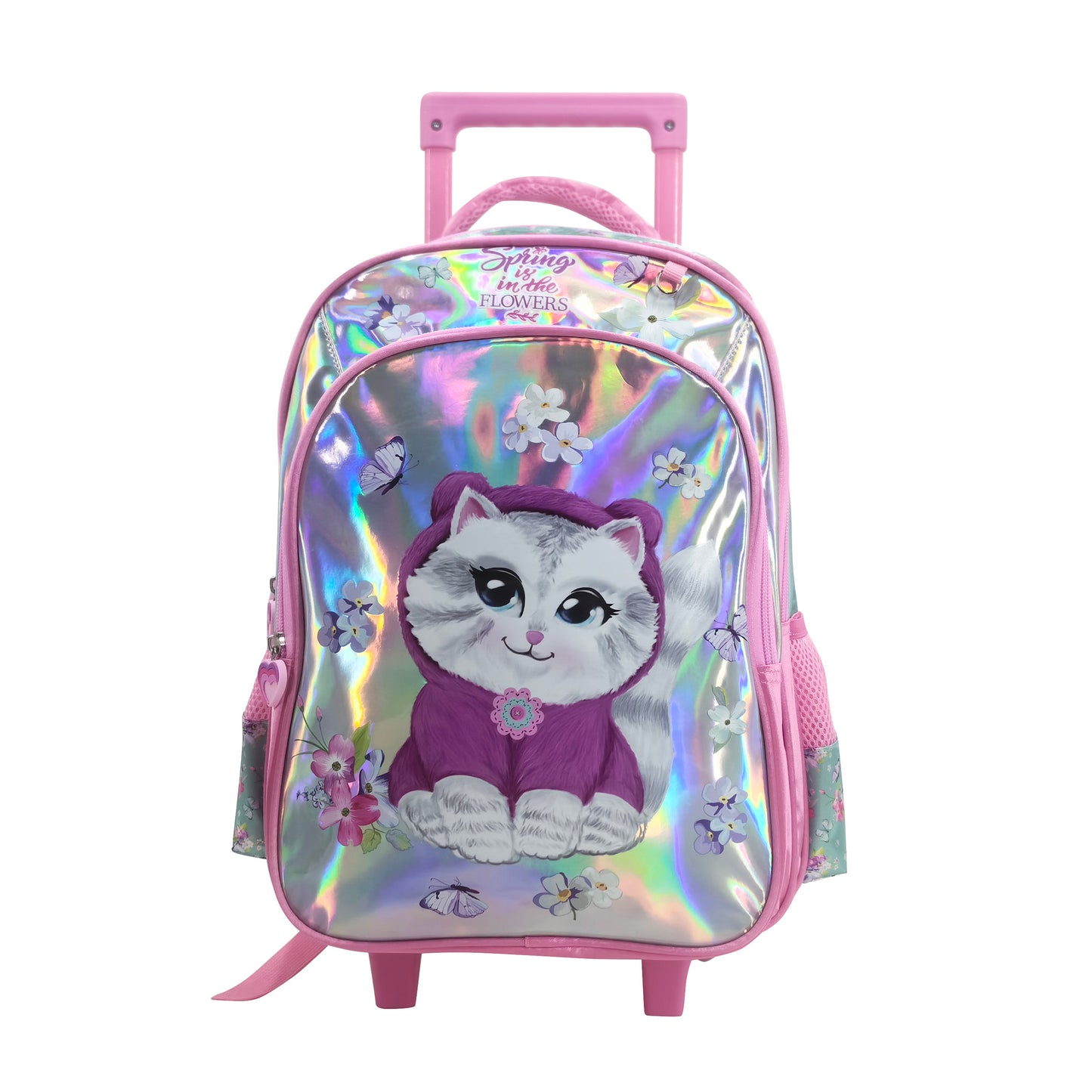 Kitty Cat Back to School Trolley Backpack Set 3 Pcs 16 Inch || مجموعة جنطة ترولي كتي كات 3 قطع حجم كبير 16 انش