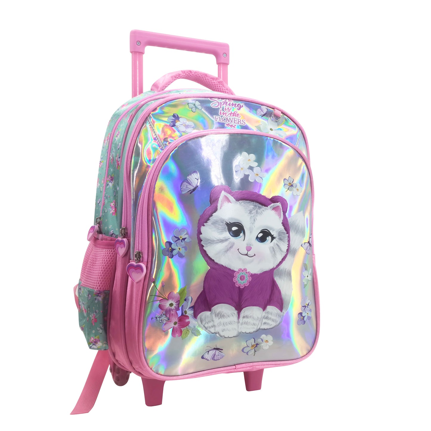 Kitty Cat Back to School Trolley Backpack Set 3 Pcs 16 Inch || مجموعة جنطة ترولي كتي كات 3 قطع حجم كبير 16 انش