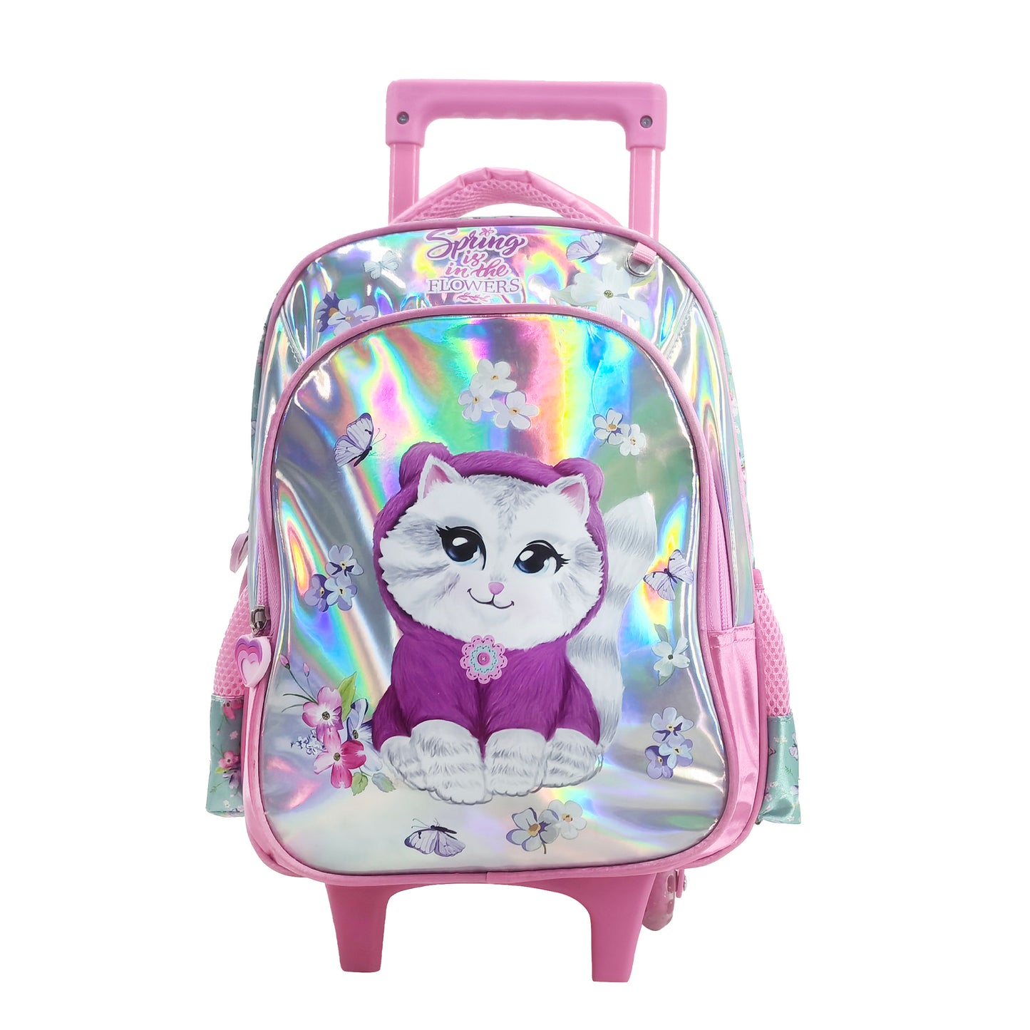 Kitty Cat Back to School Trolley Backpack Set 2 Pcs 13 Inch || مجموعة جنطة ترولي كيتي كات 2 قطع حجم كبير 13 انش