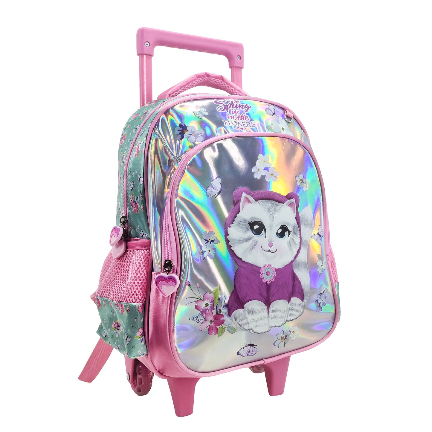 Kitty Cat Back to School Trolley Backpack Set 2 Pcs 13 Inch || مجموعة جنطة ترولي كيتي كات 2 قطع حجم كبير 13 انش