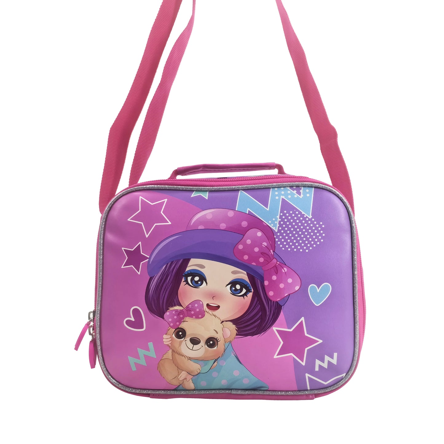 Star Princess Back to School Trolley Backpack Set 3 Pcs 16 Inch || مجموعة جنطة ترولي 3 قطعة اميرة النجوم حجم كبير 16 انش