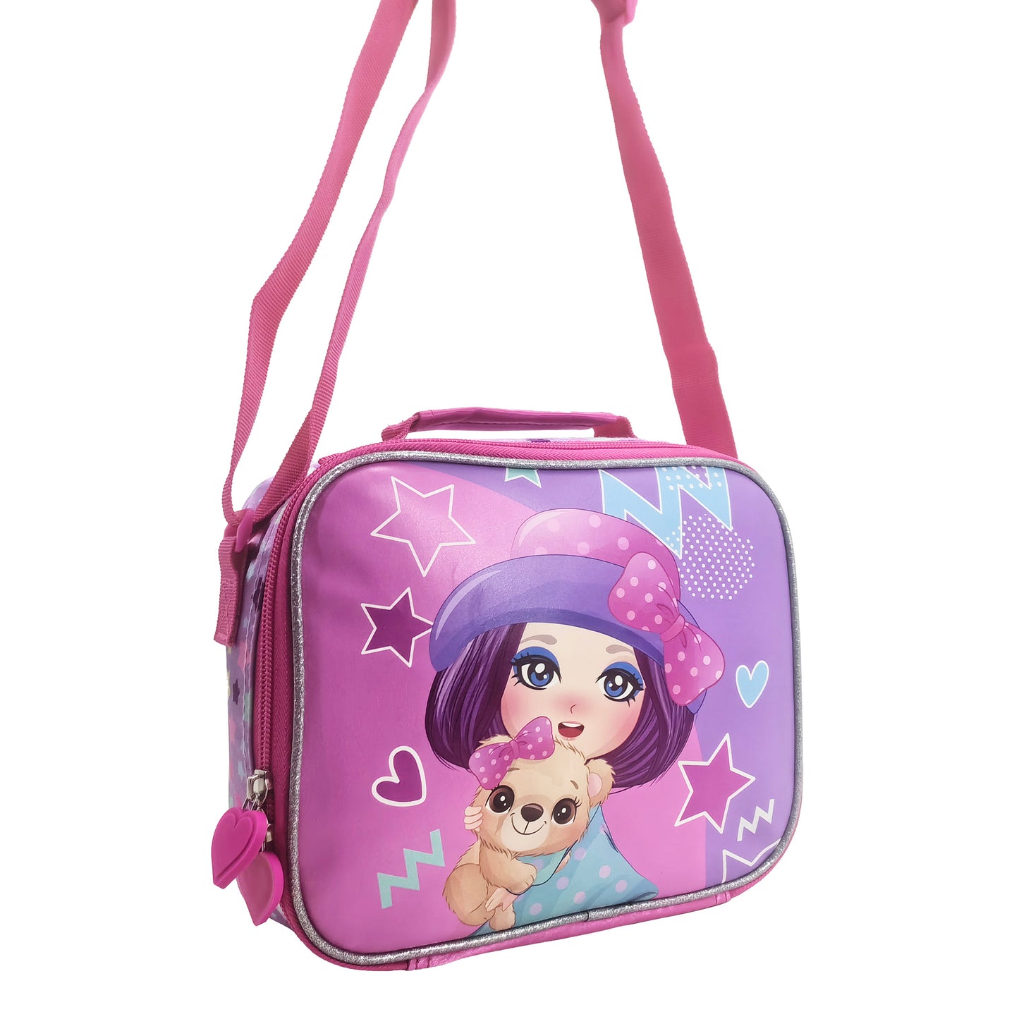 Star Princess Back to School Trolley Backpack Set 3 Pcs 16 Inch || مجموعة جنطة ترولي 3 قطعة اميرة النجوم حجم كبير 16 انش