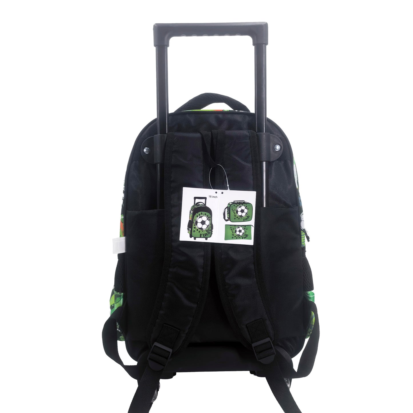 Soccer Back to School Trolley Backpack Set 3 Pcs 16 Inch || مجموعة جنطة ترولي 3 قطعة كرة قدم حجم كبير 16 انش