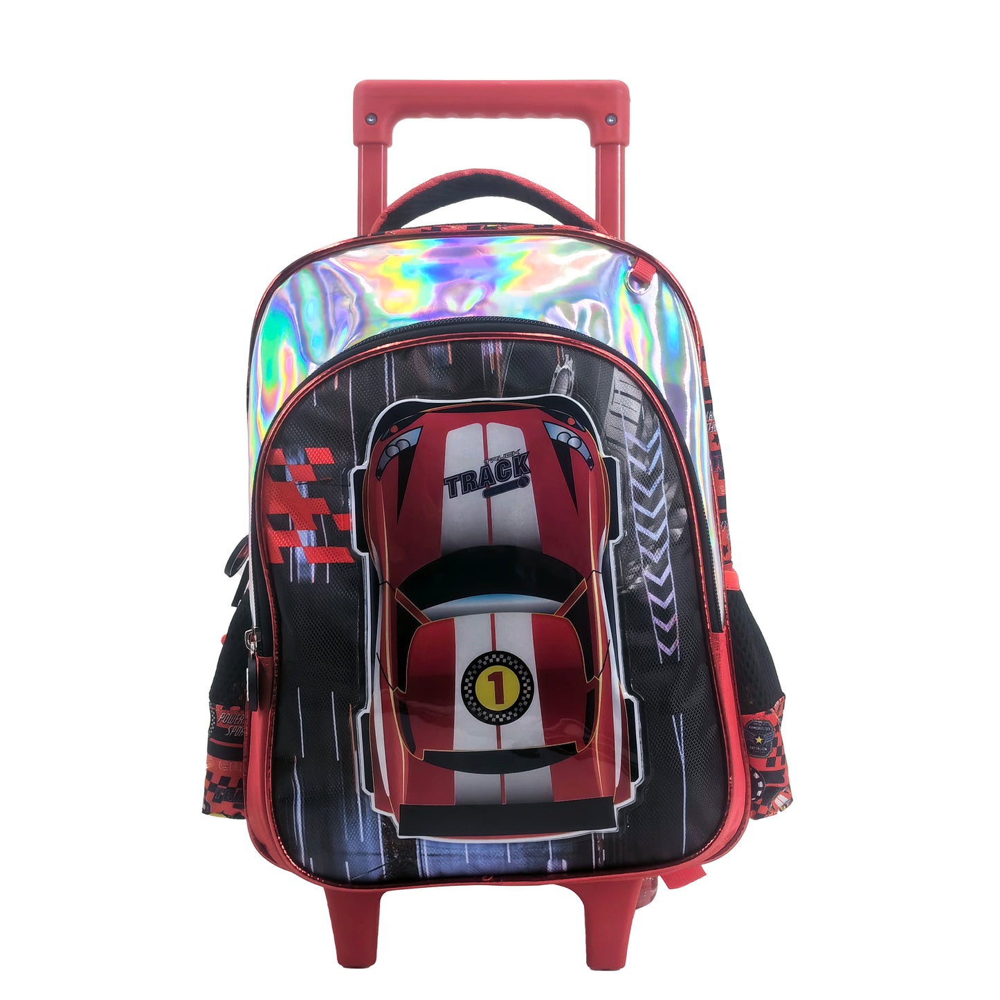 Race Car Back to School Trolley Backpack Set 2 Pcs 13 Inch || مجموعة جنطة ترولي سيارة السباق 2 قطع حجم كبير 13 انش