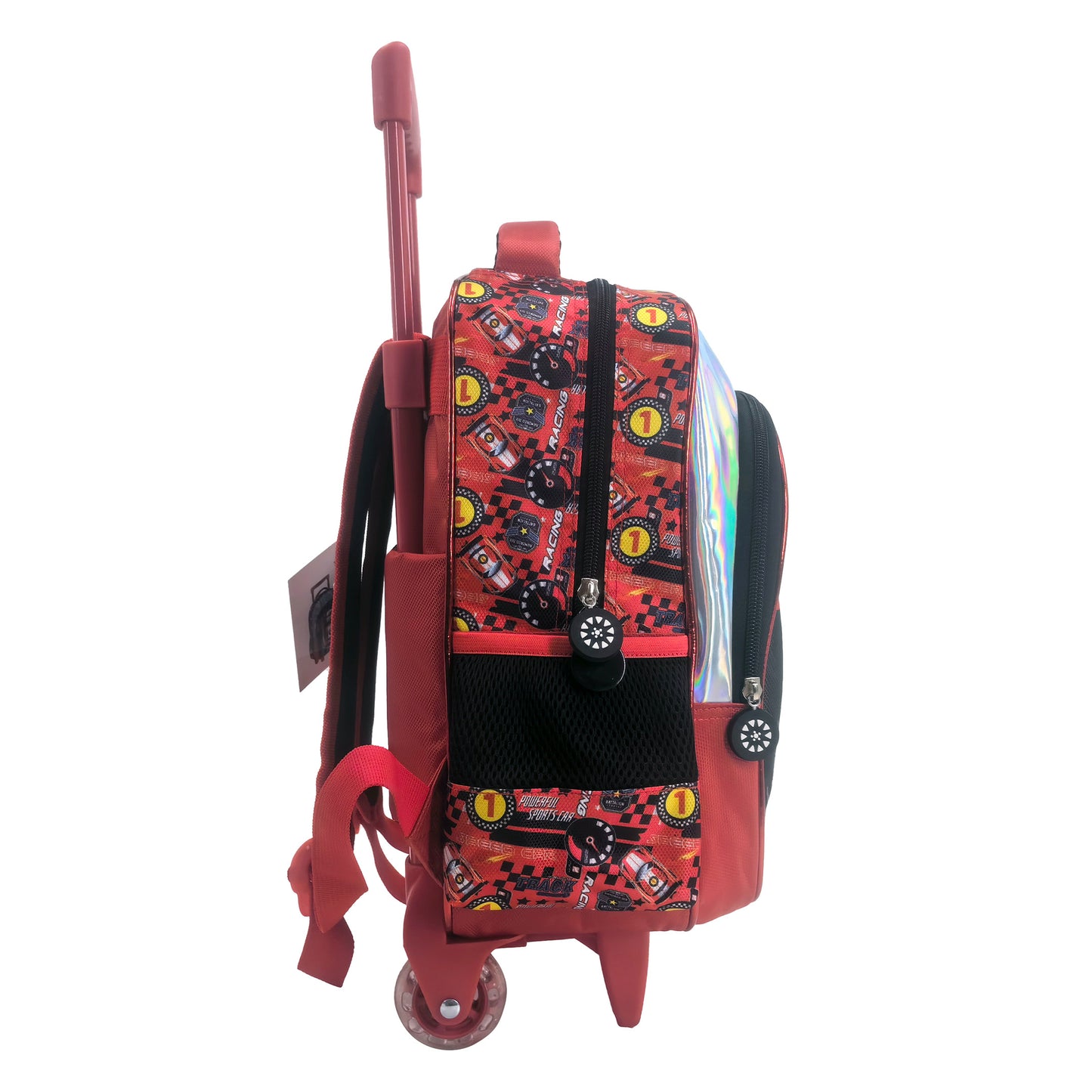 Race Car Back to School Trolley Backpack Set 3 Pcs 16 Inch || مجموعة جنطة ترولي 3 قطع سيارة السباق حجم كبير 16 انش