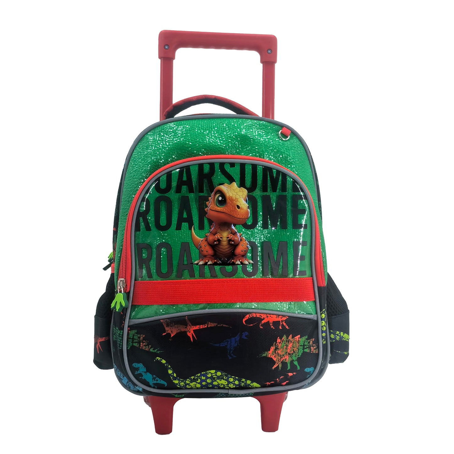 Dinosaur Back to School Trolley Backpack Set 2 Pcs 13 Inch || مجموعة جنطة ترولي ديناصور 2 قطع حجم كبير 13 انش