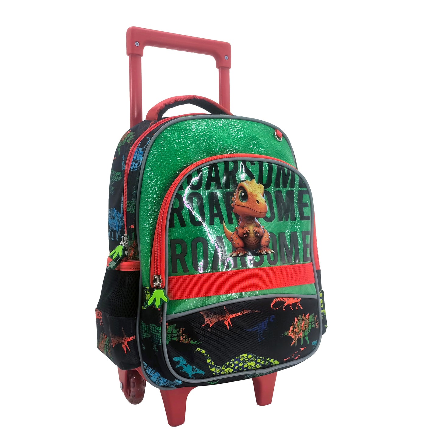 Dinosaur Back to School Trolley Backpack Set 2 Pcs 13 Inch || مجموعة جنطة ترولي ديناصور 2 قطع حجم كبير 13 انش