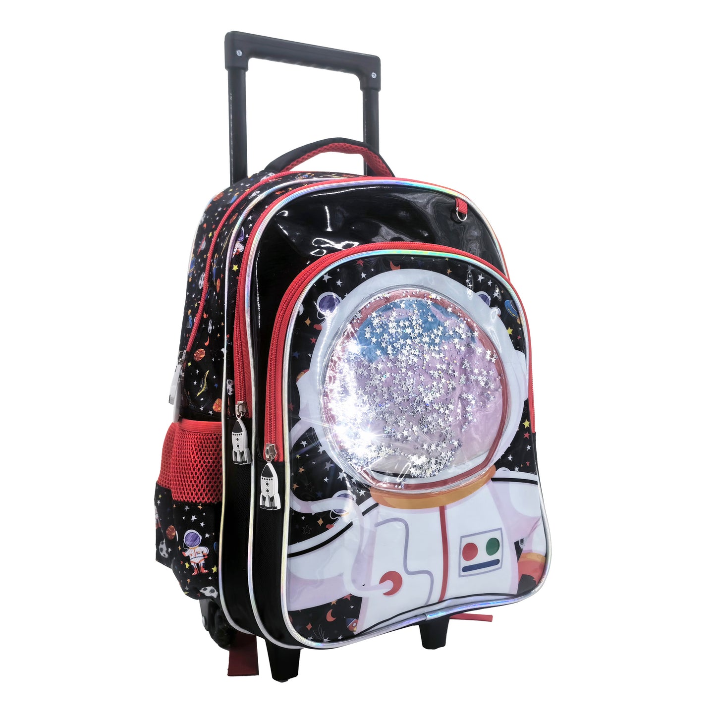 Space Bag Back to School Trolley Backpack Set 3 Pcs 16 Inch || مجموعة جنطة ترولي 3 قطع الفضاء حجم كبير 16 انش