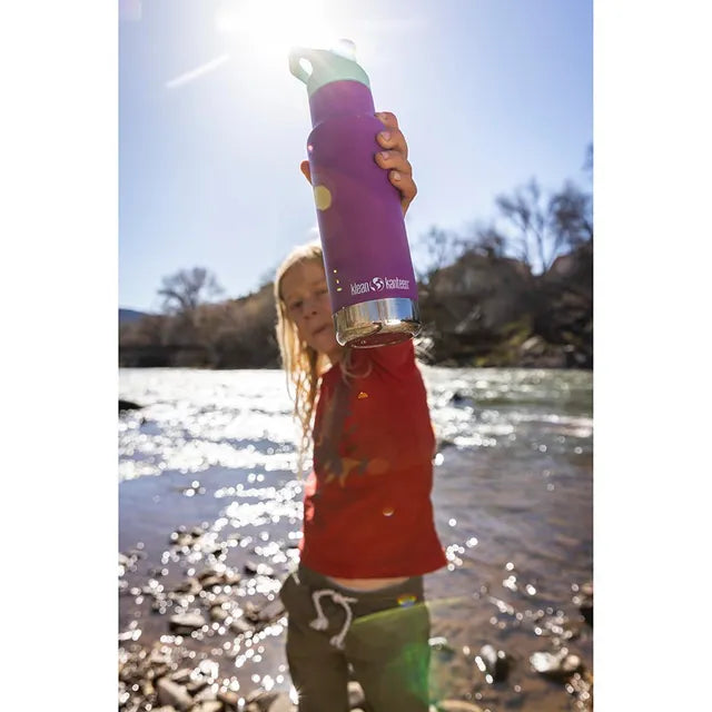 Klean Kanteen Insulated Kid Classic Narrow Bottle With Sport Cap Ocean 355m || مطارة ماء كلين كانتيين للاطفال حجم 355 مل لون البحر
