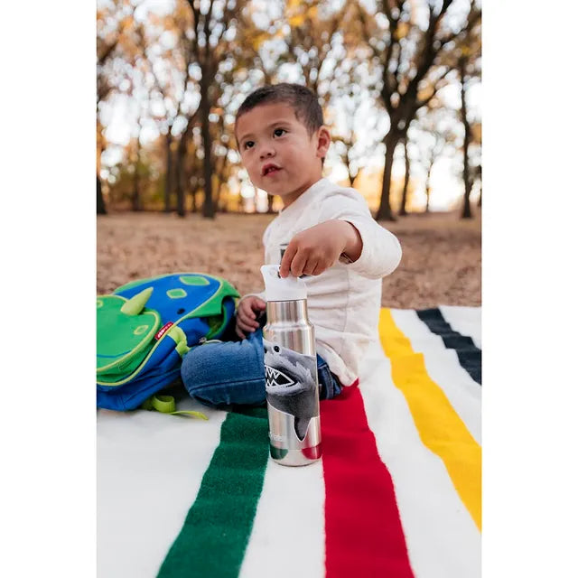 Klean Kanteen Insulated Kid Classic Narrow Bottle With Sport Cap Mr Shark 355m || مطارة ماء كلين كانتيين للاطفال حجم 355 مل لون القرش
