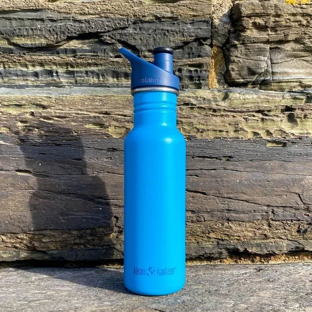 Klean Kanteen Insulated Kid Classic Narrow Bottle With Sport Cap Ocean 355m || مطارة ماء كلين كانتيين للاطفال حجم 355 مل لون البحر