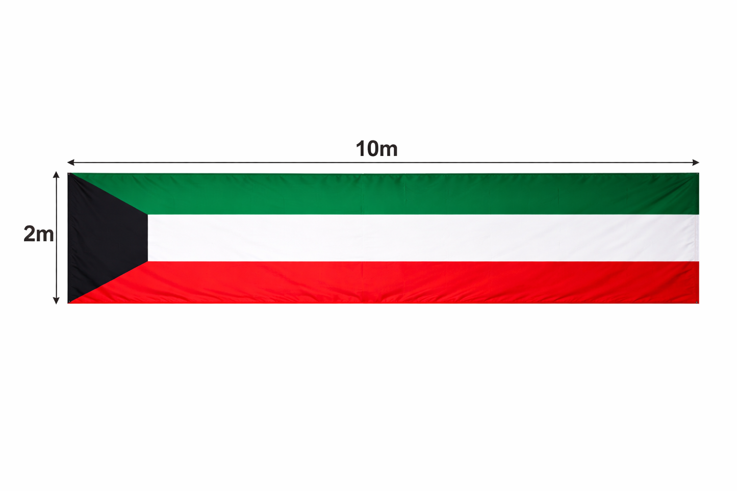 Kuwait Flag 10x2 Meters || علم الكويت 10*2 متر