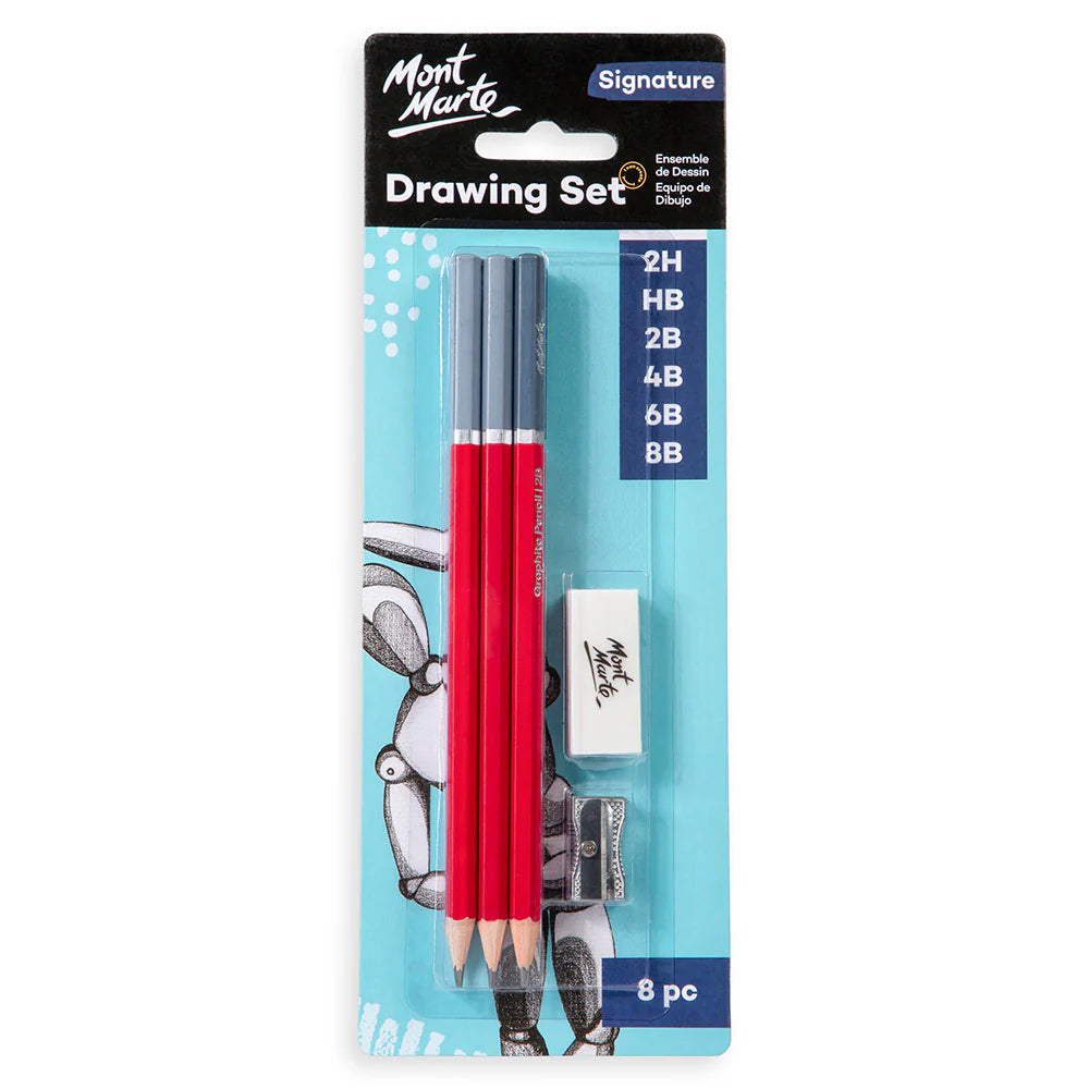 Mont Marte Drawing Set Signature 8pc || اقلام رسم سكتش مونت مارت 8 درجات