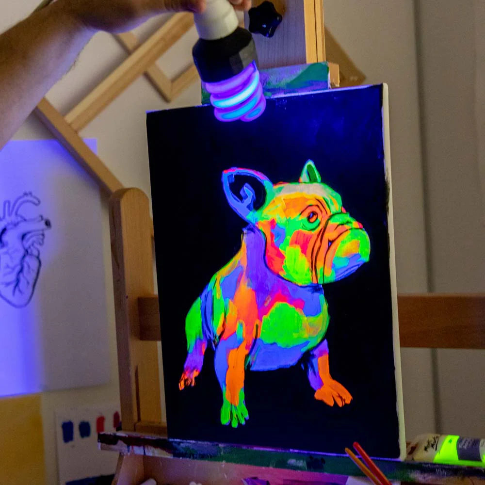 Mont Marte Fluoro Acrylic Paint Set Premium 8pc x 36ml || الوان اكريليك فسفورية مونت مارت 8 لون حجم 36 مل