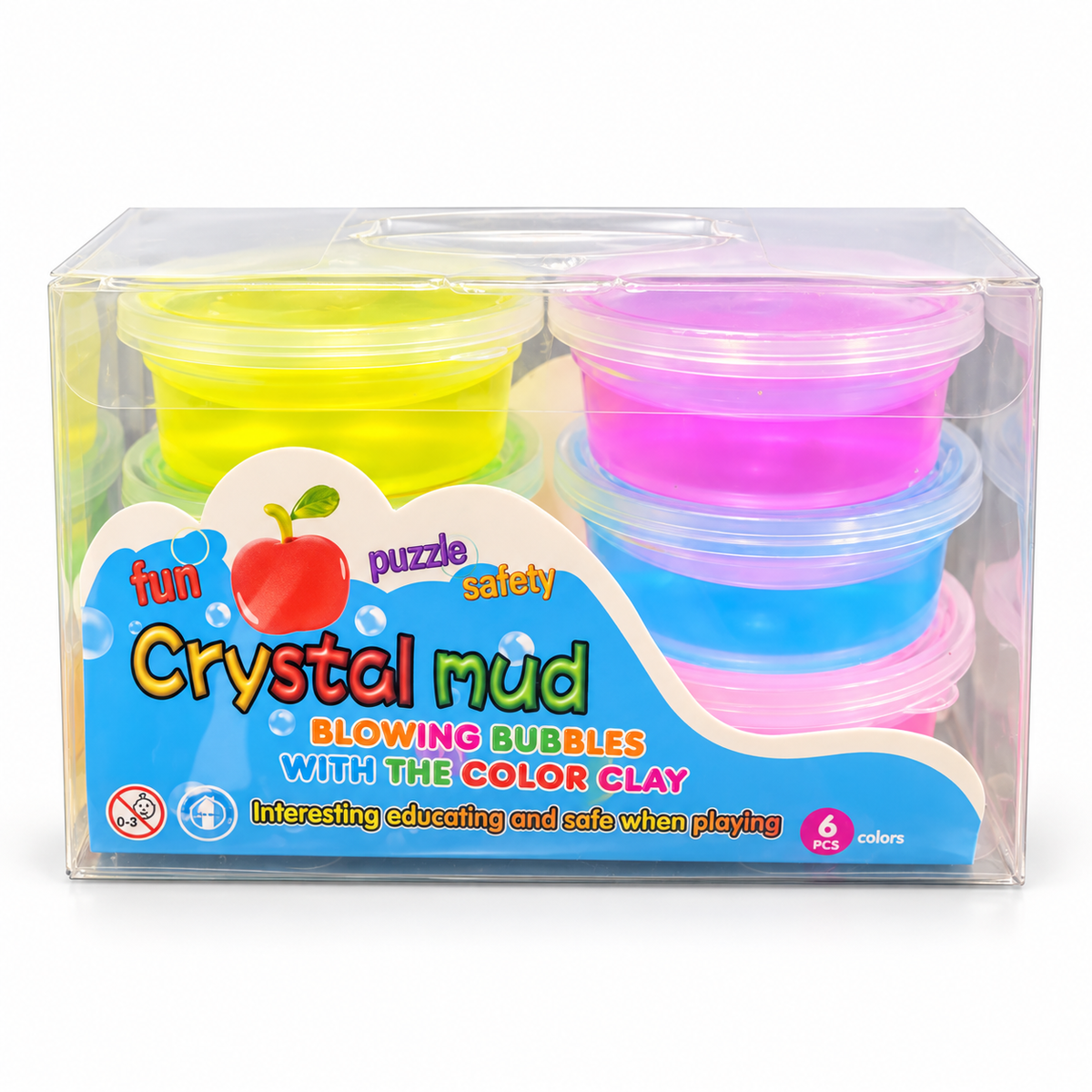 Crystal Mud Slime Set 6 Tubs || مجموعة سلايم طين كريستال من 6 علب