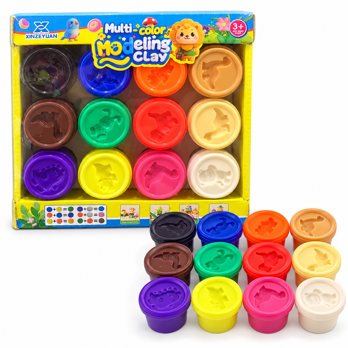 Xinzeyuan Modelling Clay Set 12 Tubs || مجموعة صلصال تشكيل Xinzeyuan من 12 علبة
