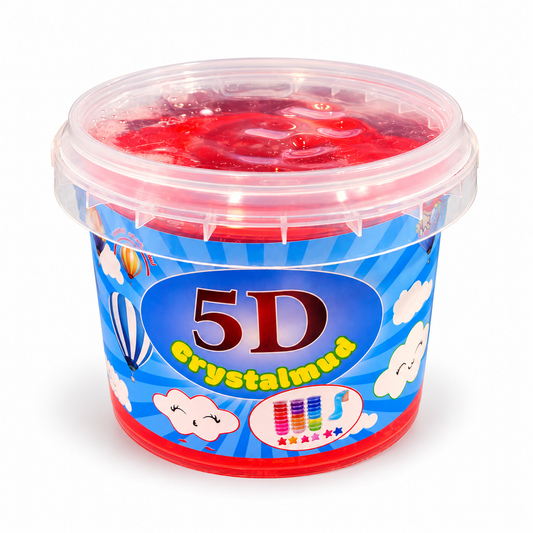 5D Crystal Mud Bucket Red || سطل طين كريستال 5D أحمر