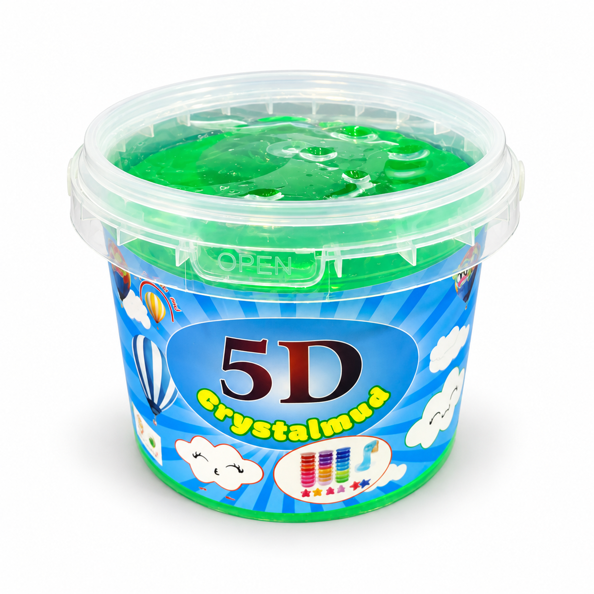5D Crystal Mud Bucket Green || سطل طين كريستال 5D أخضر