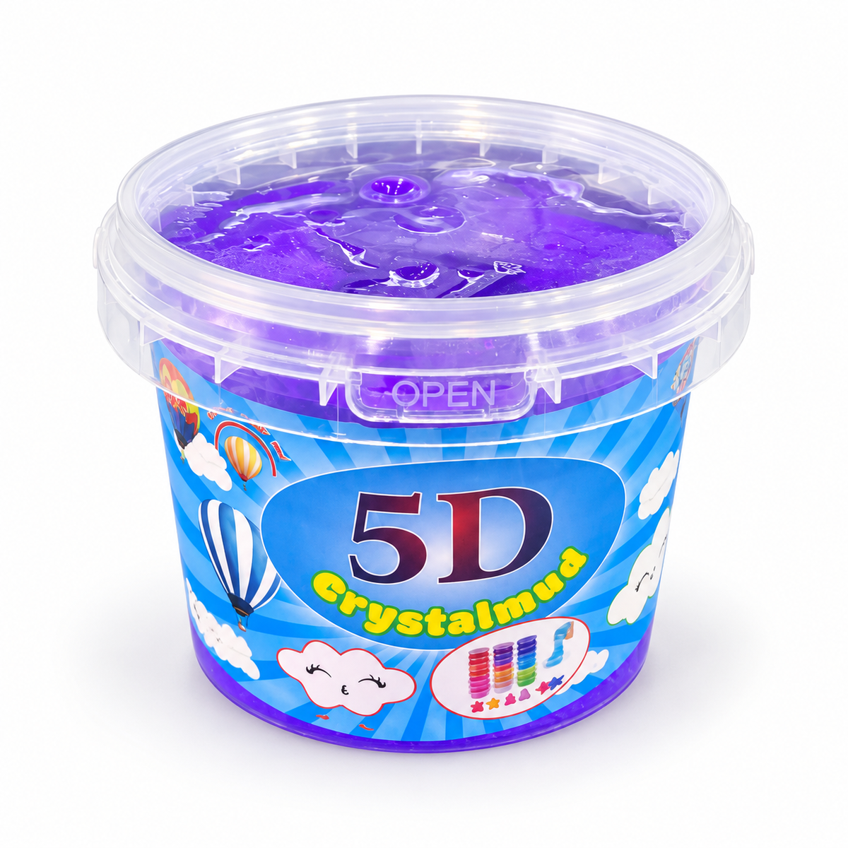 5D Crystal Mud Bucket Purple || سطل طين كريستال 5D بنفسجي
