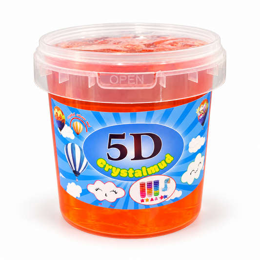 5D Crystal Mud Bucket Orange || سطل طين كريستال 5D برتقالي