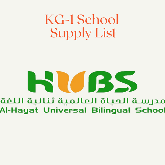HUBS School Stationery, KG-1 List
