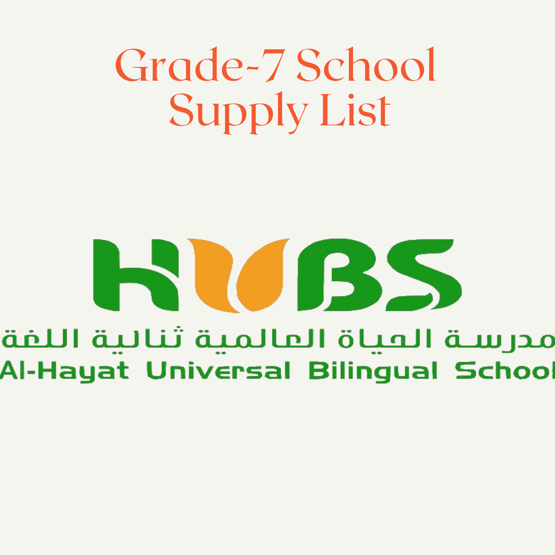 HUBS School Stationery Grade-7 List