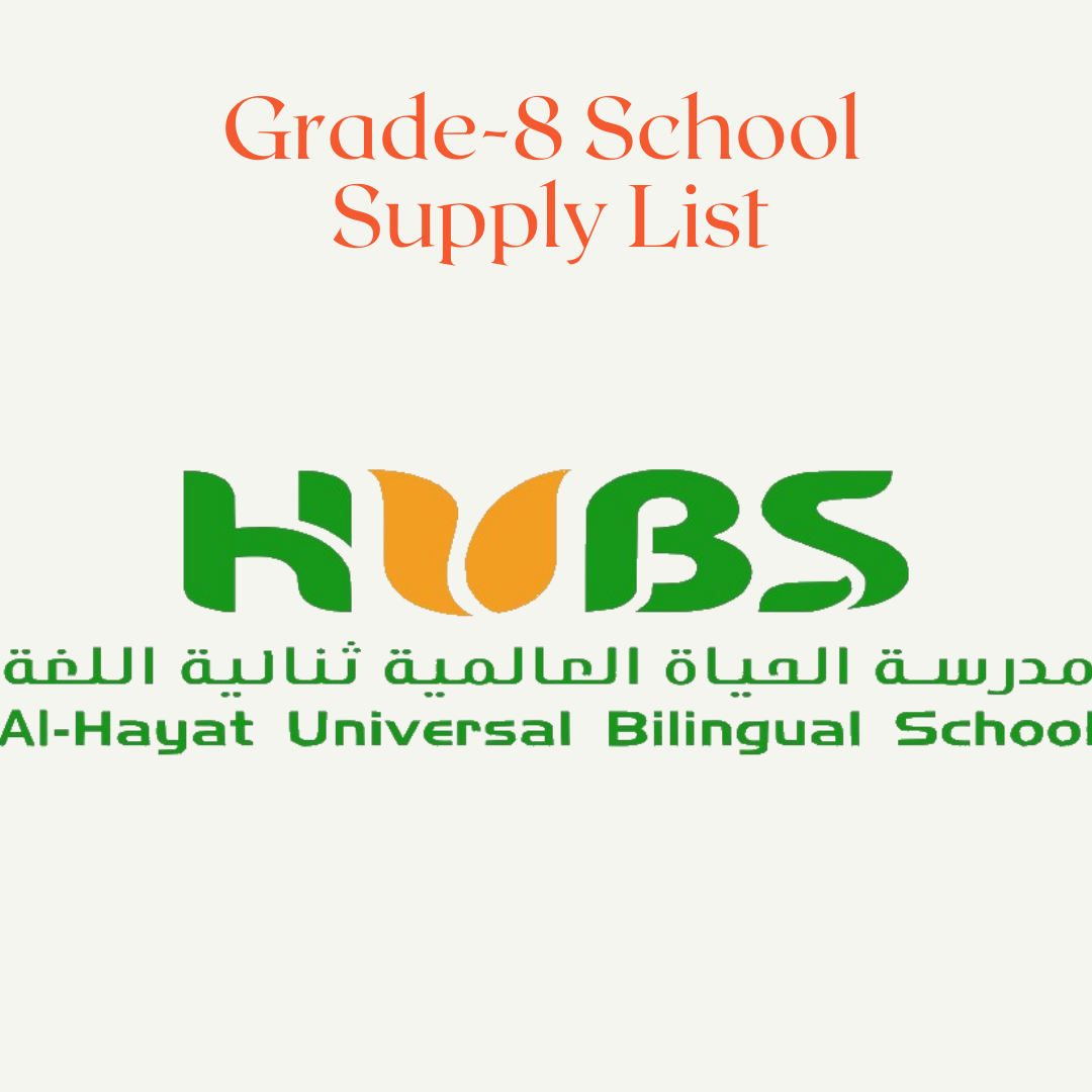 HUBS School Stationery Grade-8 List