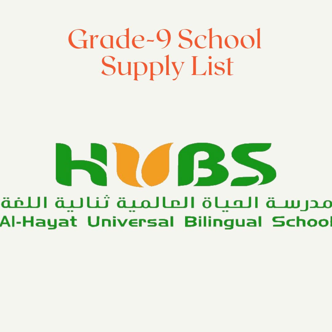 HUBS School Stationery Grade-9 List