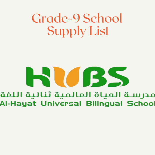 HUBS School Stationery Grade-9 List
