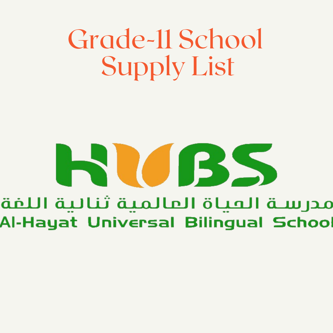 HUBS School Stationery Grade-11 List