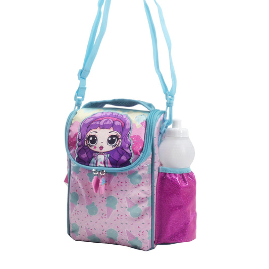 Purple Princess Sling Lunch Bag || جنطة اكل كتف الاميرة البنفسجية