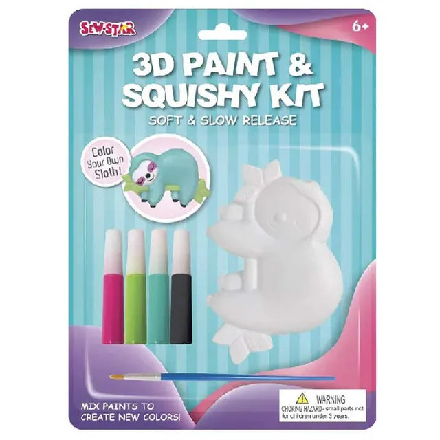 Mogtoy 3D Paint And Squishy Kit Sloth || موج توي مجموعة تلوين سكوشي ثري دي شكل الكسلان
