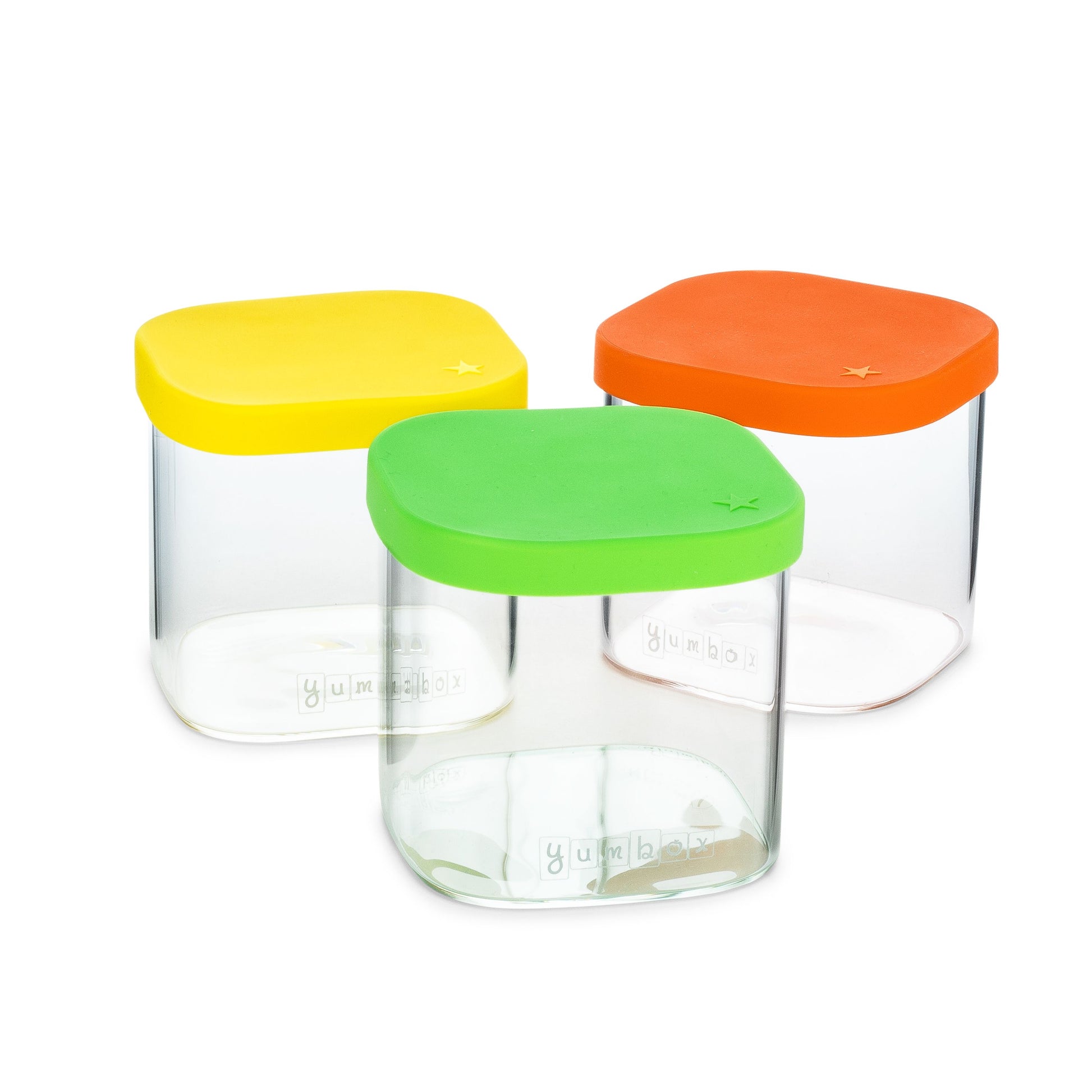 Yumbox Chop Chop Glass Cubes -Vibrant Set - Set of 3 Lunch Box