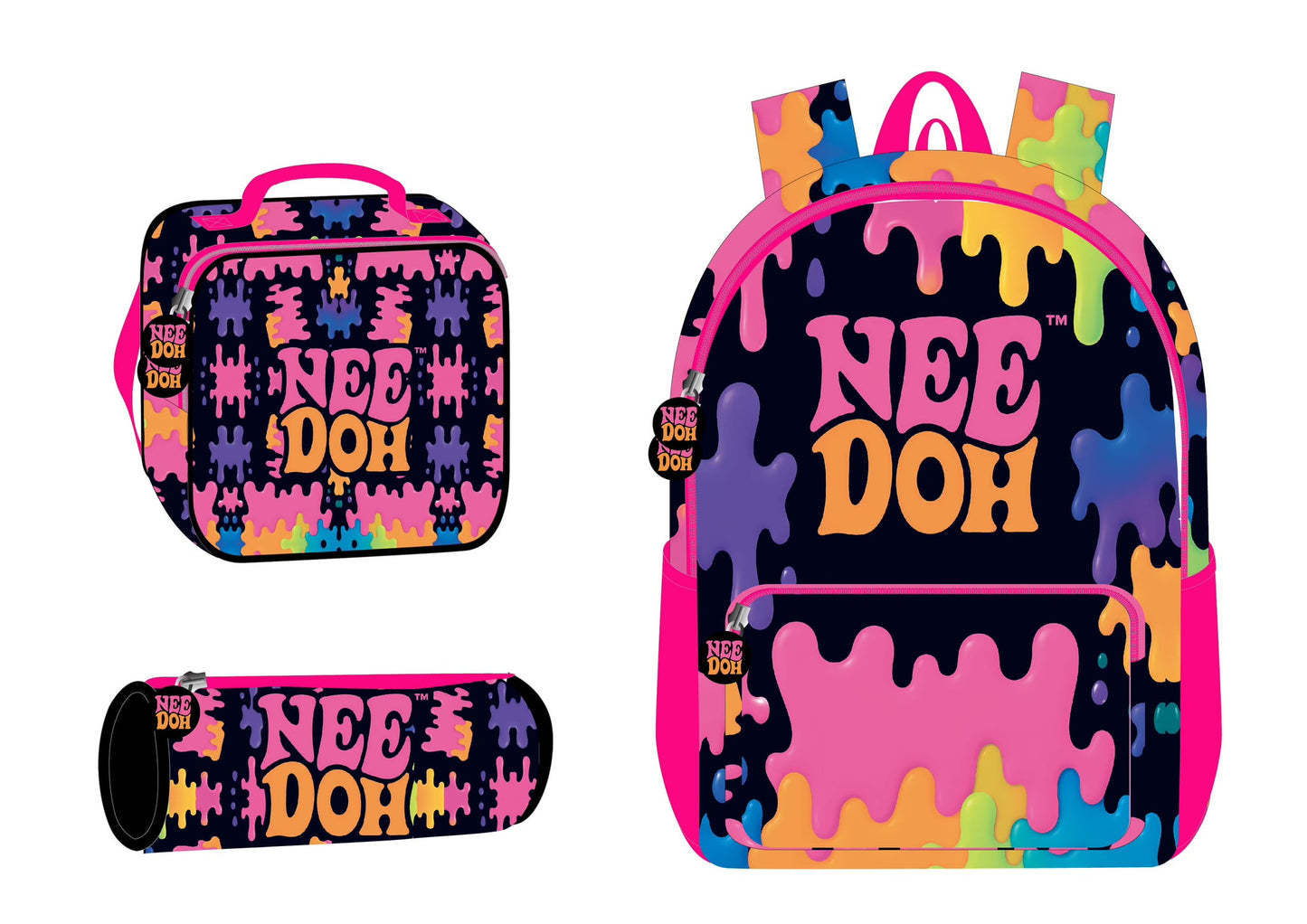 17" backpack set 3 pcs NEE DOH || شنطة ظهر 17 انش 3 قطع بازل ني دو 