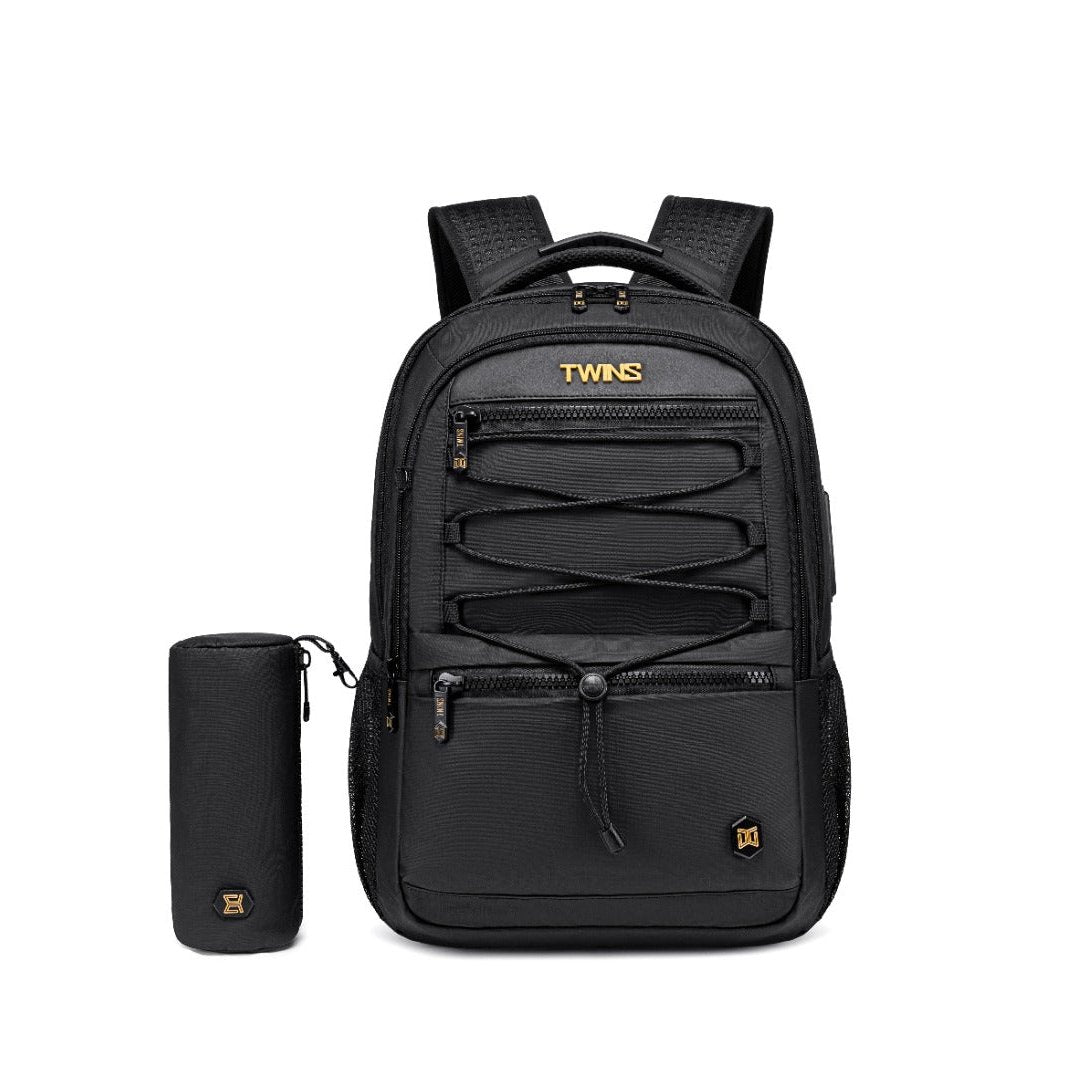 Twins Backpack 18 Inch Black w Pencil Case #4 || جنطة ظهر توينز 18 انش لون اسود مع مقلمة #4 