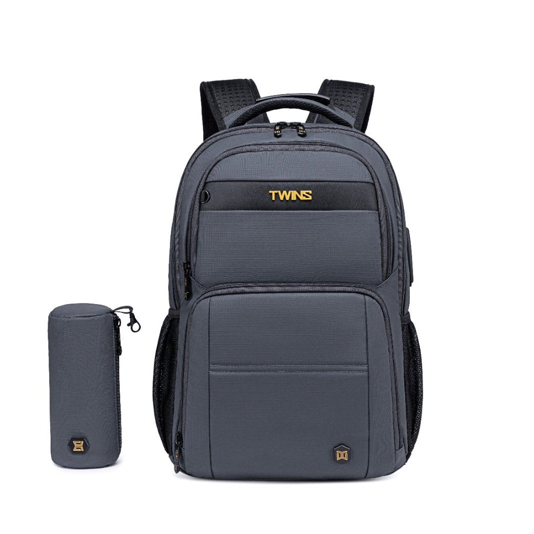 Twins Backpack 18 Inch Grey w Pencil Case #3  || جنطة ظهر توينز 18 انش لون رمادي مع مقلمة #3 