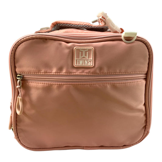 Twins Insulated Lunch Bag Stylish & Reusable Lunch Box for Kids & Adults Pink || شنطة اكل توينز اي اند تي سحابين للمدرسة و الدوامات لون وردي