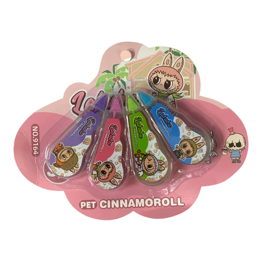 Labubu Correction Tape Roll Set 4 Pcs #2 || طقم كوريكتور لابوبو 4 حبة #2