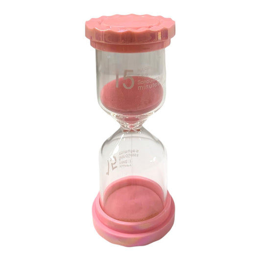 A&T Pink Sand Timer for Tea 15-Minute Hourglass || ساعة رملية اي اند تي 15 دقيقة لون وردي