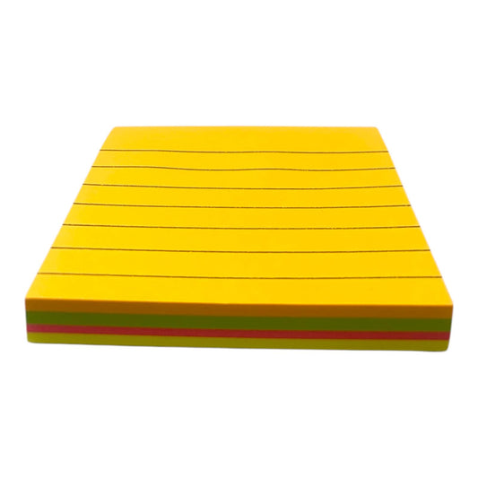 A&T Lined Super Sticky Notes 3x3 || ورق ملاحظات بوست ات ستيكي نوت فسفوري 3*3