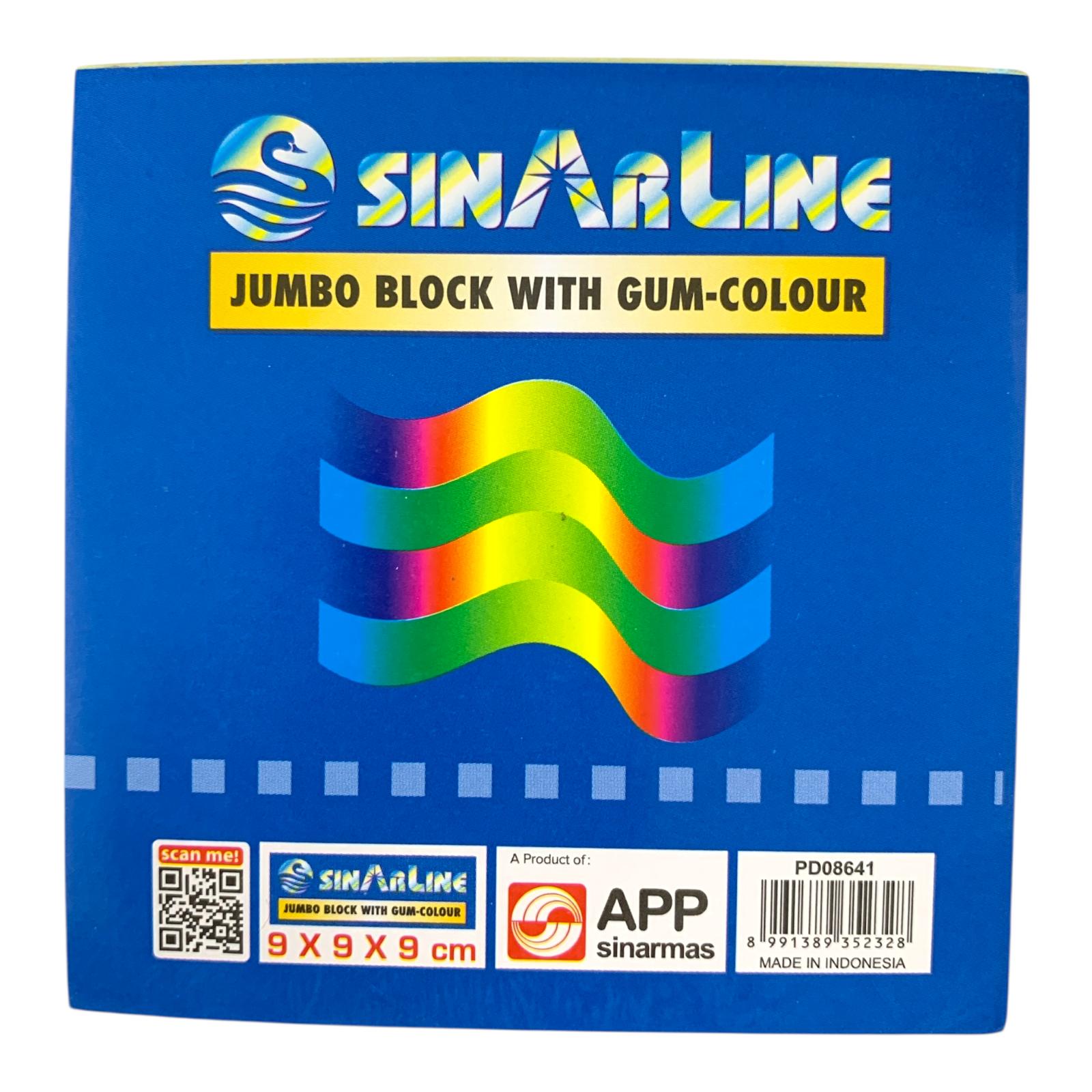 Sinarline Notes 750 Colored Pages 9 cm || ورق ملاحظات مربع سينارلاين 750 ورقة ملون 9 سم