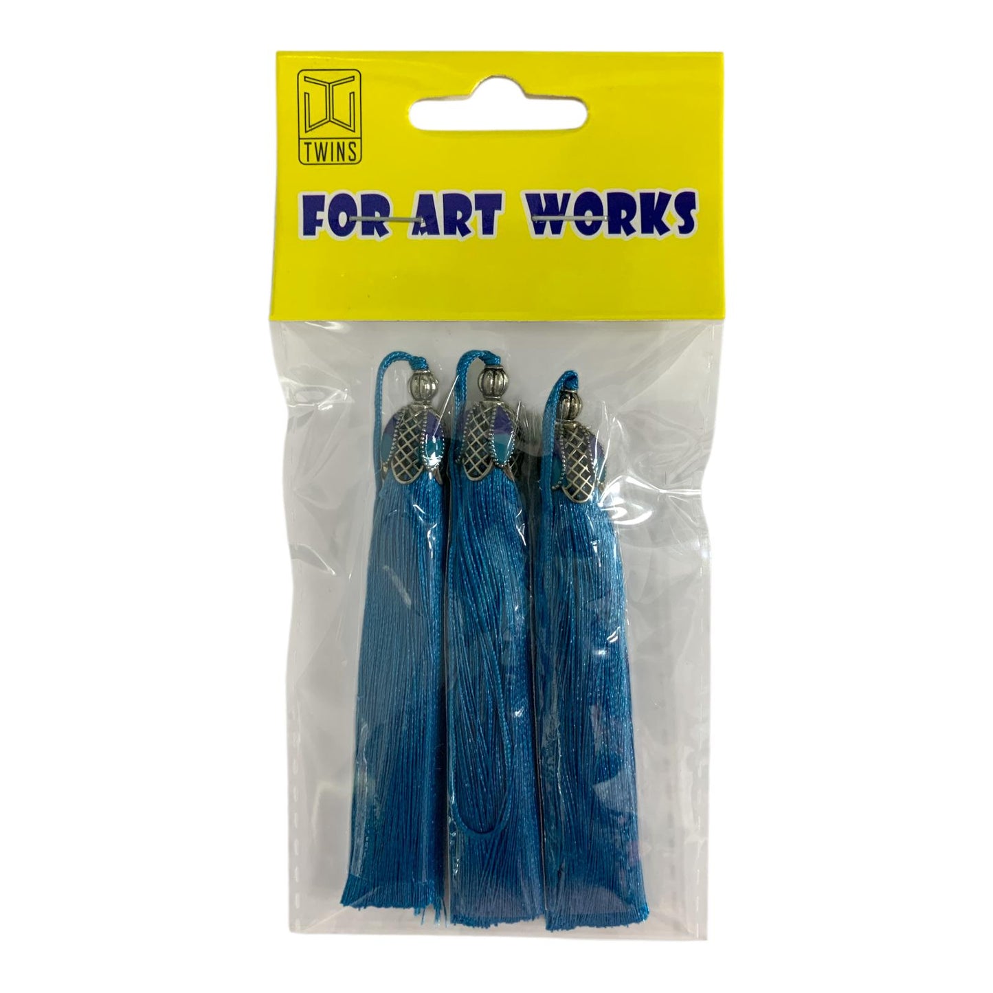 Silk Tassels with Decorative Caps 3-Pack for Art and Crafts #5 || كراكيش ملونة براس حديد 3 قطعة للاشغال اليدوية #5