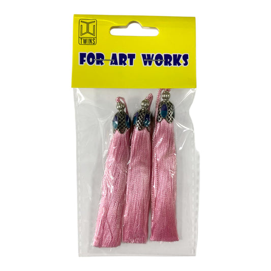 Silk Tassels with Decorative Caps 3-Pack for Art and Crafts #9 || كراكيش ملونة براس حديد 3 قطعة للاشغال اليدوية #10