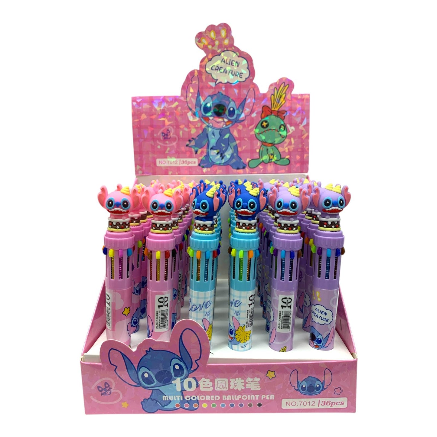 Stitch Giveaways Multi Color Pen Assorted Model 7012  || قلم حبر الوان ستيتش للتوزيعات موديلات متنوعة 7012