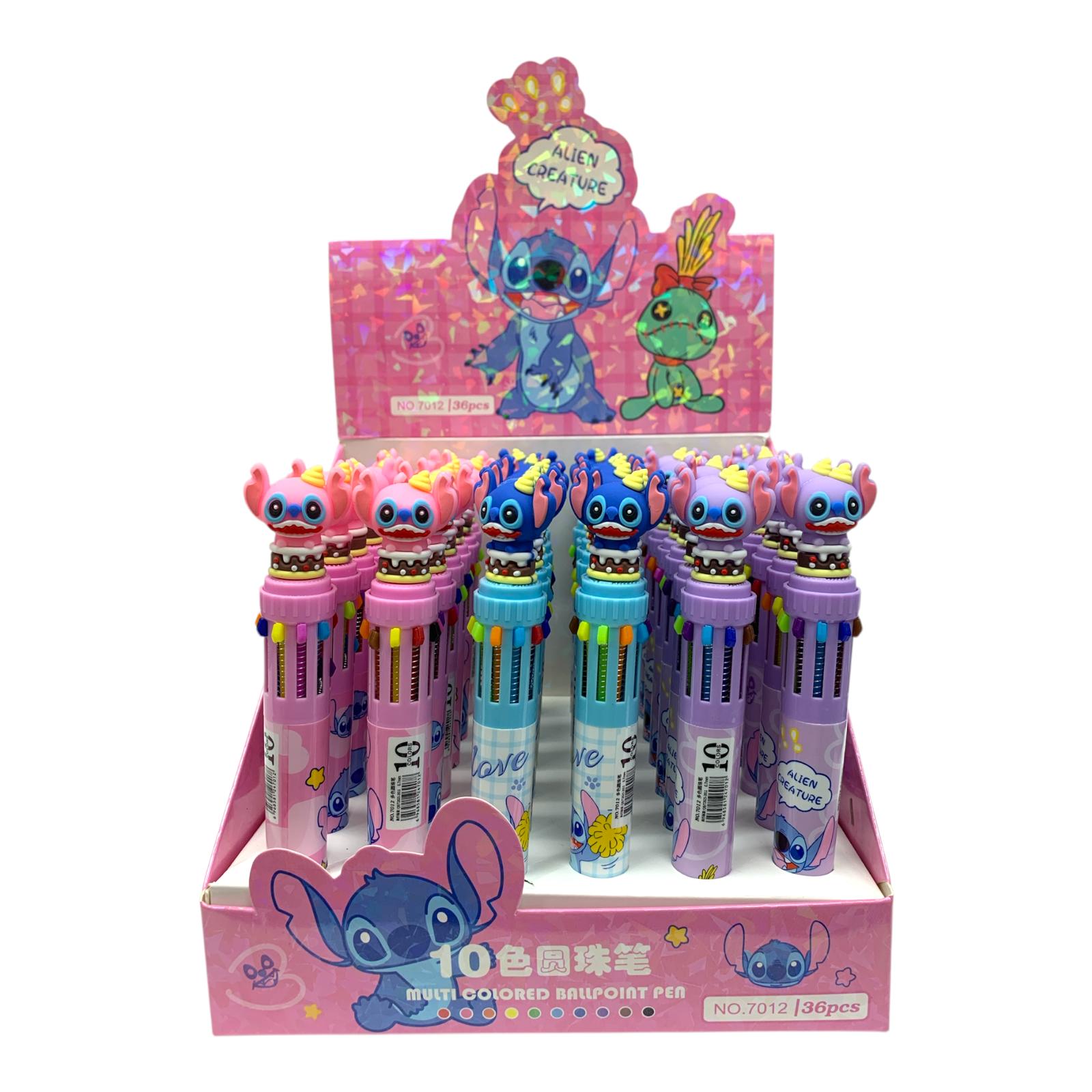 Stitch Giveaways Multi Color Pen Assorted Model 7012  || قلم حبر الوان ستيتش للتوزيعات موديلات متنوعة 7012