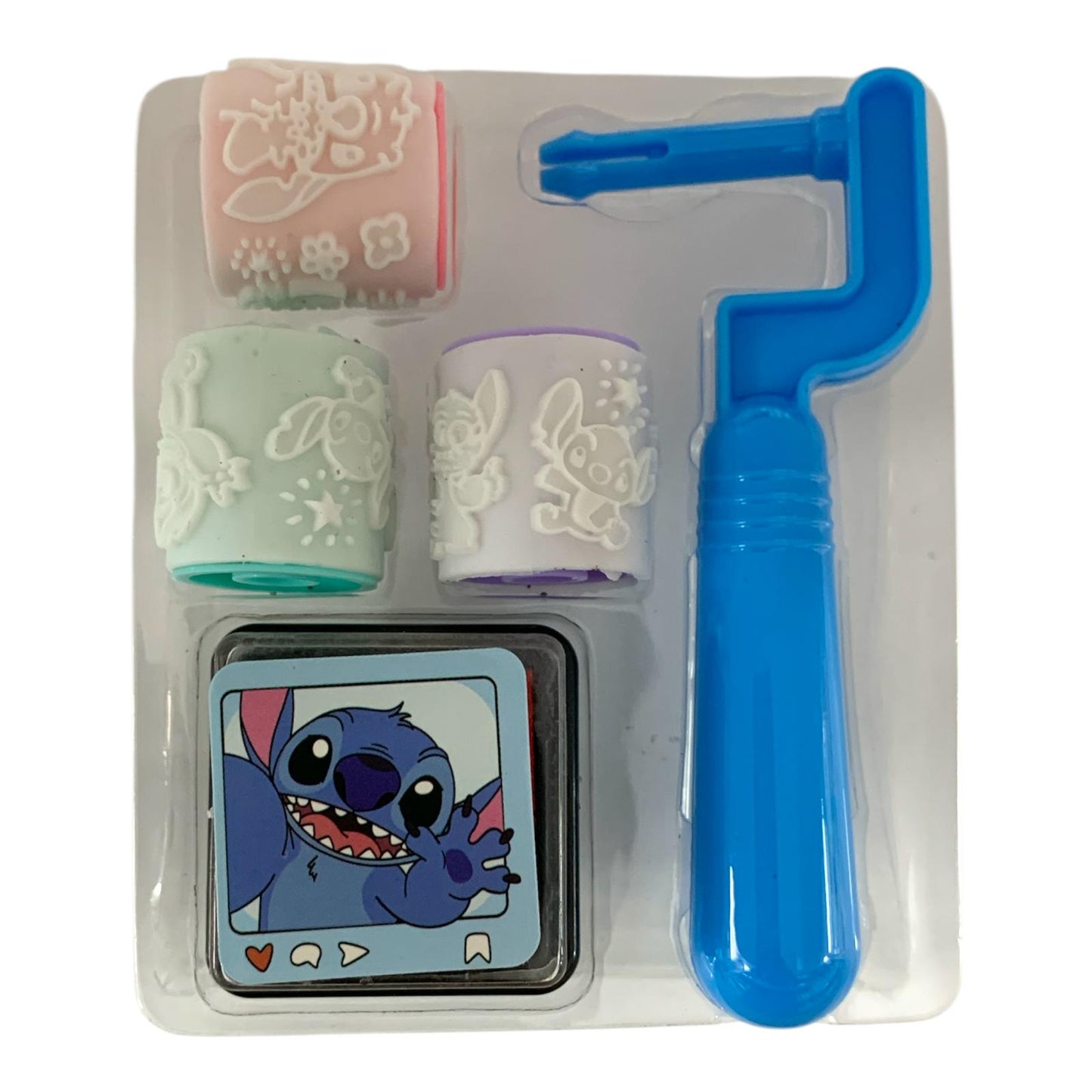 Stitch Weel Set Blue Color || رول طباعة ستيتش لون ازرق