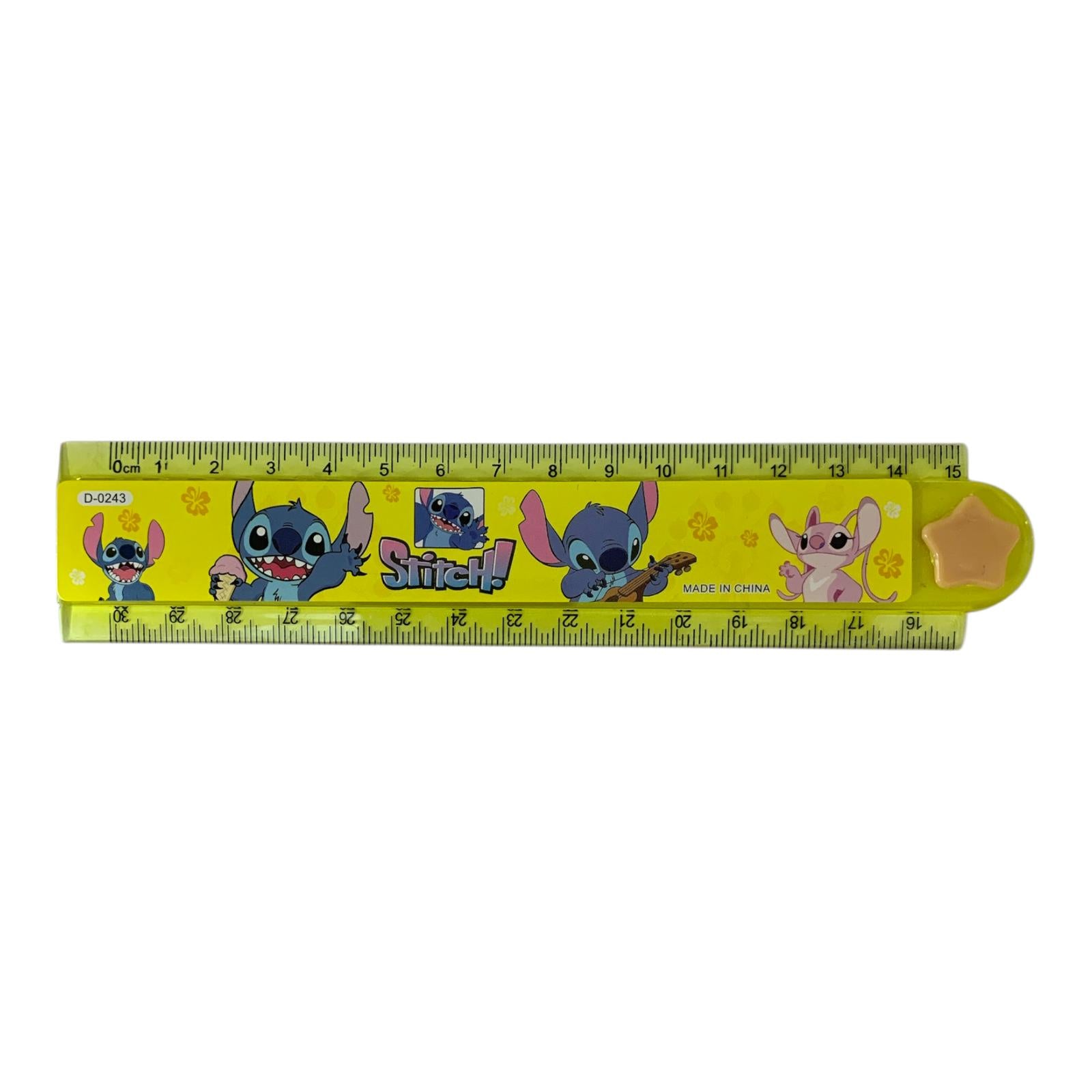 Yellow Stitch Expandable Ruler 30 cm || مسطرة ستيتش قابلة للتكبير 30 سم لون اصفر