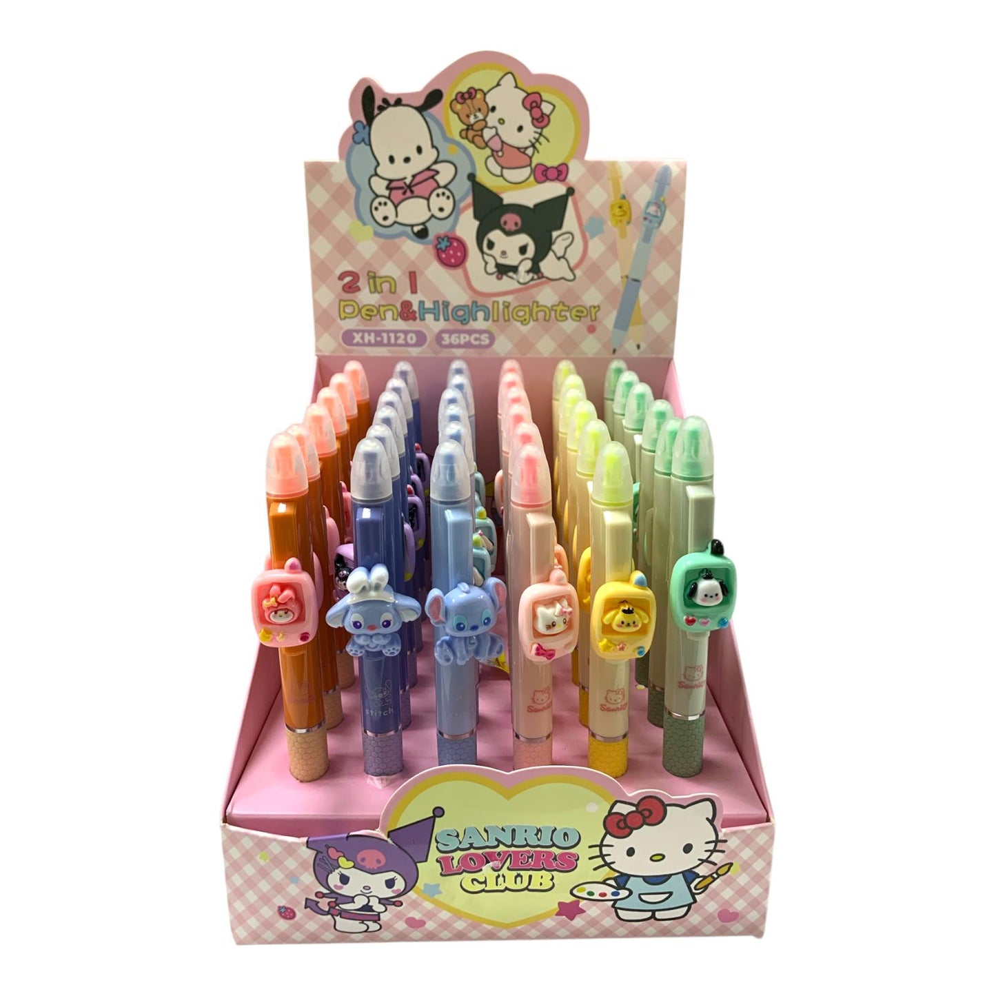 Kuromi Giveaways 2 in 1 Highlighters and Pen Assorted Model 1120 || قلم و هايلايتر 2 في 1 كورومي للتوزيعات موديلات متنوعة 1120